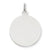 14k White Gold Plain .027 Gauge Round Engravable Disc Charm hide-image