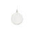 Plain .013 Gauge Round Engravable Disc Charm in 14k White Gold
