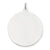 14k White Gold Plain .018 Gauge Round Engravable Disc Charm hide-image