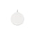 Plain .035 Gauge Round Engravable Disc Charm in 14k White Gold