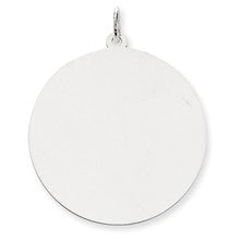 14k White Gold Plain .035 Gauge Round Engravable Disc Charm hide-image