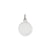 Plain .013 Gauge Round Engravable Disc Charm in 14k White Gold