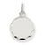 14k White Gold Plain .011 Gauge Round Engravable Disc Charm hide-image