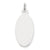 14k White Gold Plain .018 Gauge Elliptical Engravable Disc Charm hide-image