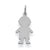 14k White Gold Plain Small .009 Gauge Engravable Boy Charm hide-image