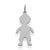 14k White Gold Plain Small .009 Gauge Engravable Boy Charm hide-image