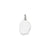 Plain Small Facing Left Engravable Boy Charm in 14k White Gold
