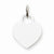 14k White Gold Small Engravable Heart Pendant Charm hide-image