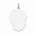 14k White Gold Plain Medium Facing Right Engravable Boy Charm hide-image