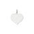 Heart Disc Charm in 14k White Gold