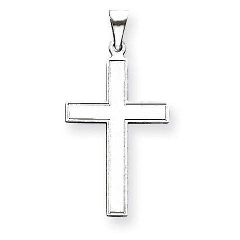14k White Gold Cross Pendant, Exquisite Pendants for Necklace