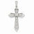 14k White Gold Diamond Passion Cross Pendant, Pendants for Necklace
