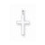 14k White Gold Polished Cross Pendant, Stylish Pendants for Necklace