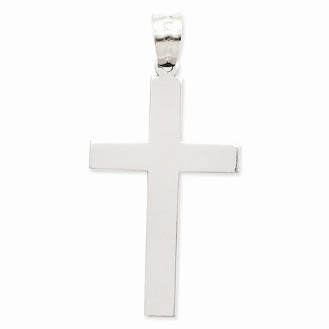 14k White Gold Polished Cross Pendant, Appealing Pendants for Necklace