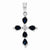 14k White Gold Diamond & Sapphire Cross pendant, Pretty Pendants for Necklace