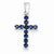 14k White Gold Sapphire Cross pendant, Gorgeous Pendants for Necklace
