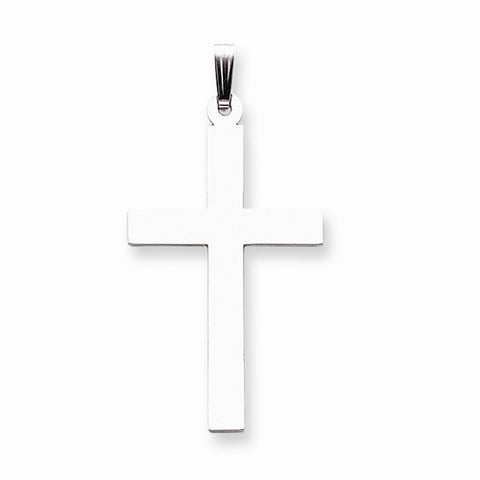 14k White Gold Polished Cross pendant, Delightful Pendants for Necklace