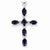 14k White Gold Diamond & Sapphire Cross pendant, Lovely Pendants for Necklace