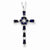 14k White Gold Diamond & Sapphire Cross pendant, Stylish Pendants for Necklace
