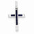 14k White Gold Sapphire Cross pendant, Classy Pendants for Necklace
