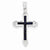 14k White Gold Diamond & Sapphire Cross pendant, Alluring Pendants for Necklace
