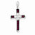 14k White Gold Diamond & Ruby Cross Pendant, Pendants for Necklace