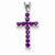 14k White Gold Amethyst Cross pendant, Adorable Pendants for Necklace