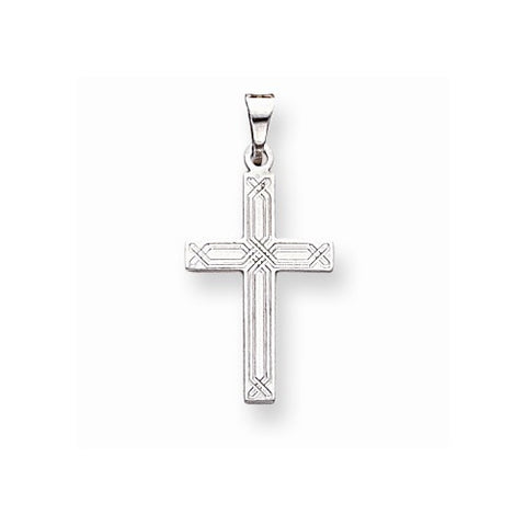 14k White Gold Solid Cross pendant, Gorgeous Pendants for Necklace