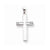14k White Gold Solid Cross Pendant, Pretty Pendants for Necklace