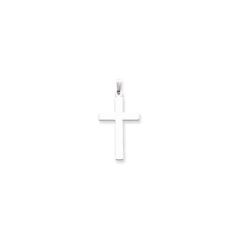 14k White Gold Polished Cross Pendant, Appealing Pendants for Necklace