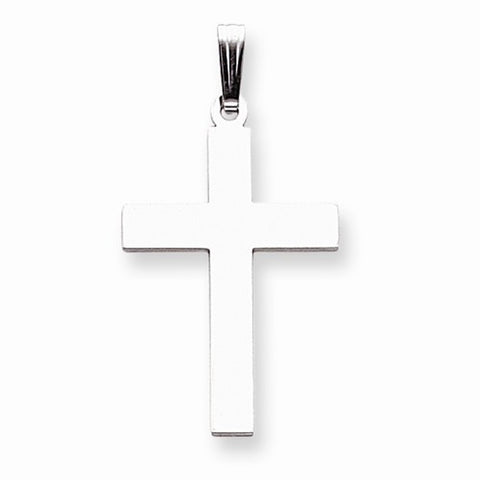 14k White Gold Cross pendant, Charm