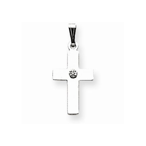 14k White Gold .01ct. Diamond Cross pendant, Dazzling Pendants for Necklace