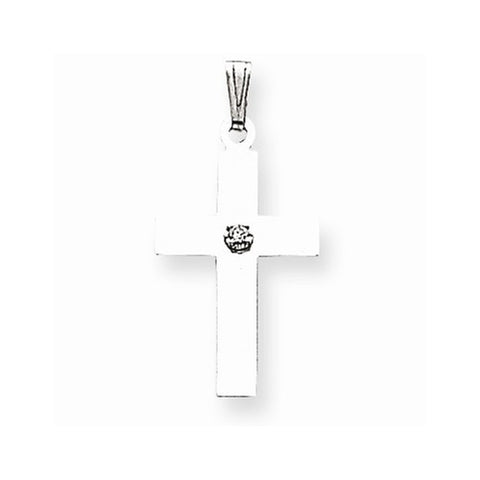 14k White Gold .02ct. Diamond Cross pendant, Beautiful Pendants for Necklace