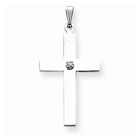 14k White Gold .02ct. Diamond Cross pendant, Exquisite Pendants for Necklace