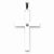 14k White Gold .03ct. Diamond Cross Pendant, Pendants for Necklace