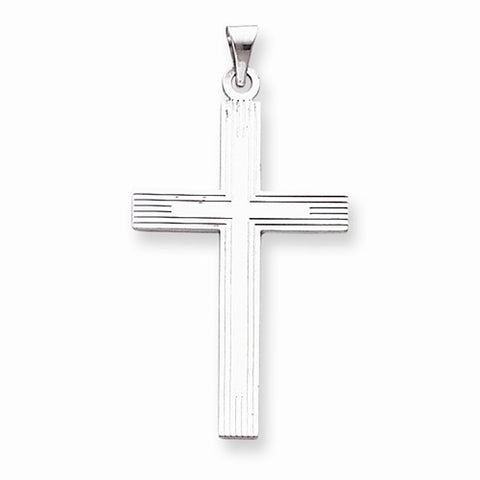 14k White Gold Solid Cross pendant, Delightful Pendants for Necklace