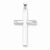14k White Gold Solid Cross pendant, Delightful Pendants for Necklace