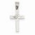 14k White Gold .01ct Diamond Cross pendant, Stylish Pendants for Necklace