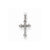14k White Gold Diamond Fleur De Lis Cross Pendant, Pendants for Necklace