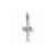 14k White Gold Diamond Latin Cross Pendant, Charm