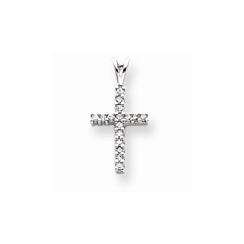 14k White Gold Diamond Latin Cross pendant, Dazzling Pendants for Necklace