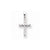 14k White Gold Diamond Cross Pendant, Delightful Pendants for Necklace
