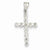 14k White Gold Diamond Cross Pendant, Exquisite Pendants for Necklace
