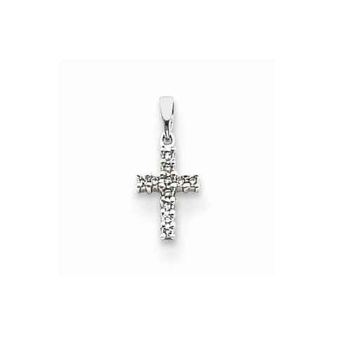 14k White Gold Diamond Cross Pendant, Gorgeous Pendants for Necklace