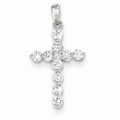14k White Gold Diamond Cross pendant, Stylish Pendants for Necklace