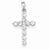 14k White Gold Diamond Cross pendant, Stylish Pendants for Necklace