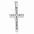 14k White Gold Diamond Latin Cross pendant, Classy Pendants for Necklace