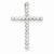 14k White Gold Diamond Cross pendant, Charm