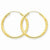 14k Yellow Gold 2mm Satin Diamond-cut Endless Hoop Earrings