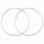 14k White Gold 1.5mm Polished Endless Hoop Earrings